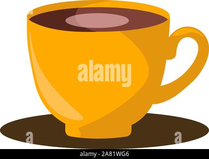 Hot chocolate, illustration, vector on white background. Stock Vector