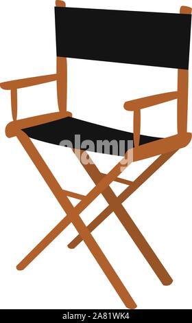 Directors chair, illustration, vector on white background. Stock Vector