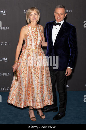 Los Angeles, California - November 02, 2019: Willow Bay and Bob Iger arrive at the 2019 LACMA Art + Film Gala Presented By Gucci Stock Photo