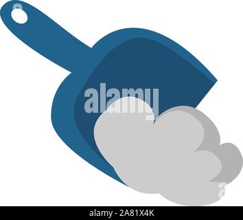 Dustpan, illustration, vector on white background. Stock Vector