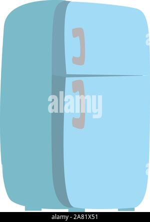 Fridge, illustration, vector on white background. Stock Vector