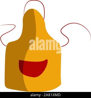 Kitchen apron, illustration, vector on white background. Stock Vector