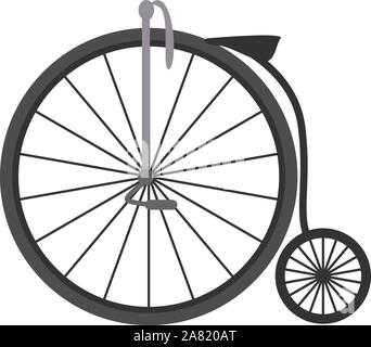 Retro bike, illustration, vector on white background. Stock Vector