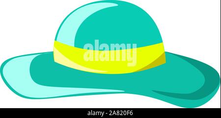 Sun hat, illustration, vector on white background. Stock Vector