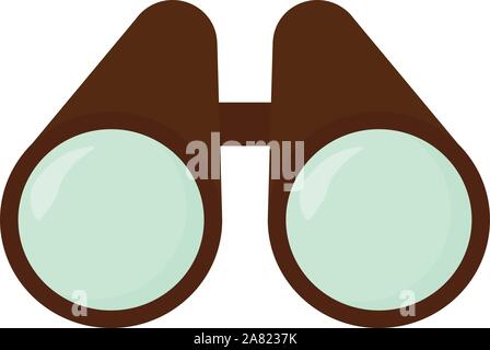 Binoculars, illustration, vector on white background. Stock Vector