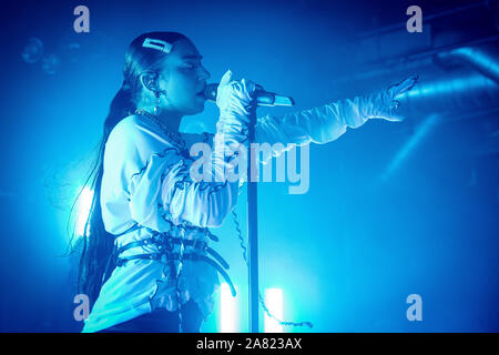 Oslo, Norway. 05th Nov, 2019. The English singer and songwriter Charli XCX performs a live concert at John Dee in Oslo. (Photo Credit: Gonzales Photo/Tord Litleskare/Alamy Live News). Stock Photo