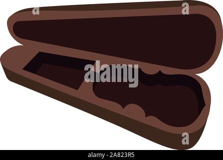 Case for violin, illustration, vector on white background. Stock Vector