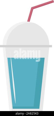 Juice in cup, illustration, vector on white background. Stock Vector