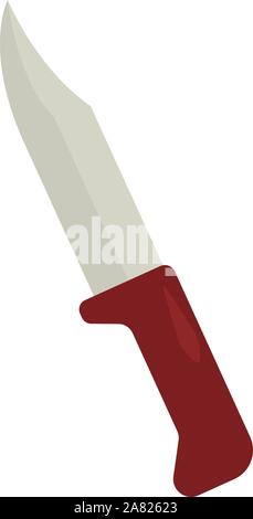 Small knife, illustration, vector on white background. Stock Vector