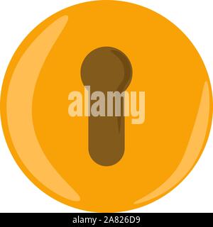 Key hole, illustration, vector on white background. Stock Vector