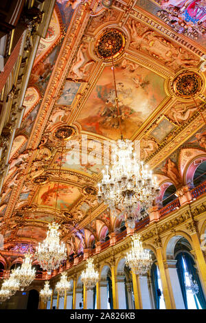 Salle des fêtes de l'hotel de ville de Paris, France Stock Photo