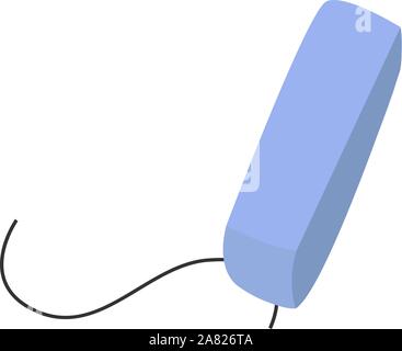 School rubber, illustration, vector on white background. Stock Vector