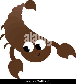 Scorpion, illustration, vector on white background. Stock Vector