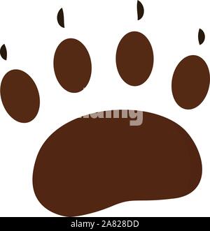Vector image of paw print on white background. Easy editable layered ...