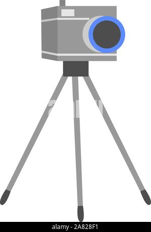 Tripod, illustration, vector on white background. Stock Vector