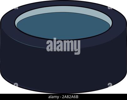 A good hockey puck, illustration, vector on white background. Stock Vector