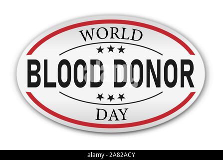World blood donor day. Vector illustration of Donate blood for World blood donor day, June 14 Stock Vector