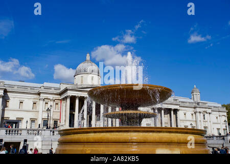 Trafalgar Square, City of Westminster, London, England. Stock Photo