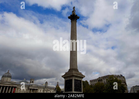 Trafalgar Square, City of Westminster, London, England. Stock Photo