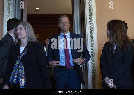 United States Senator John Thune (Republican of South Dakota), left ...