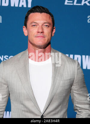 Los Angeles, California, USA 5th November 2019 Actor Luke Evans attends World Premiere of Lionsgate's 'Midway' on November 5, 2019 at Regency Village Theatre in Los Angeles, California, USA. Photo by Barry King/Alamy Live News Stock Photo