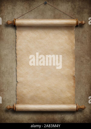 Antique Paper Scroll On White Background Stock Photo, Picture and Royalty  Free Image. Image 58756242.