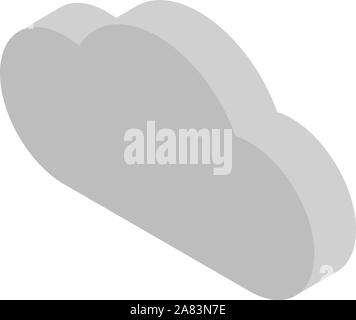 Cloud data icon, isometric style Stock Vector