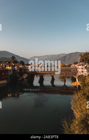Alpini bridge in Bassano Italy Stock Photo