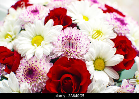 Charming Box of Daisy Chrysanthemum and Roses Initial