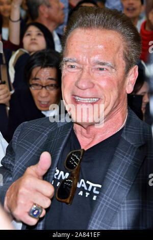 Narita, Japan. 04th Nov, 2019. Arnold Schwarzenegger on arrival at Tokyo Narita Airport. Narita, 04.11.2019 | usage worldwide Credit: dpa/Alamy Live News Stock Photo