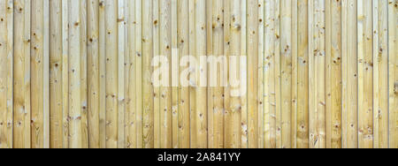 Panorama of a untreated brown wooden wall Stock Photo