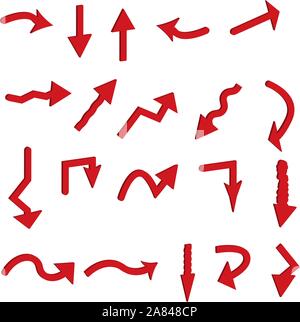 3d arrow on white background. 3d arrow sign. Stock Vector