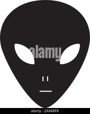 alien icon on white background. alien sign. flat style design. Stock Vector