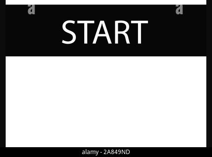 start icon on white background. start sign. flat style design. start banner. Stock Vector