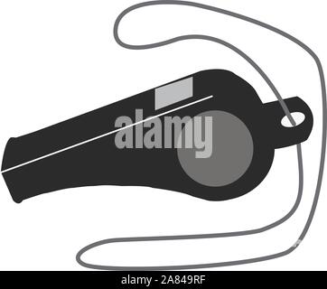 whistle icon on white background. whistle sign. flat style design. Stock Vector