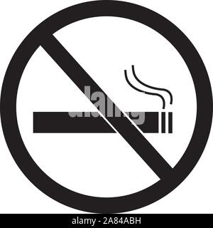 No smoking sign on white background. No smoking icon. No smoking symbol. Stock Vector