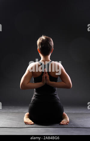 Reverse Prayer Yoga Pose Woman Show Stock Photo 1159823530 | Shutterstock