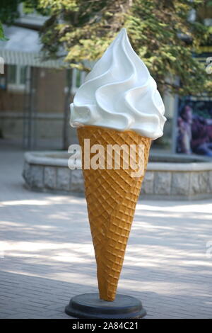 Large Ice Cream Stand Outside Ice Stock Photo 1335408629