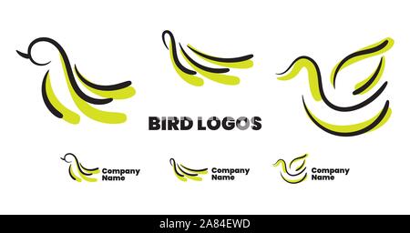 Bird logos -  Eps 10 fully vector based editable logos Stock Vector