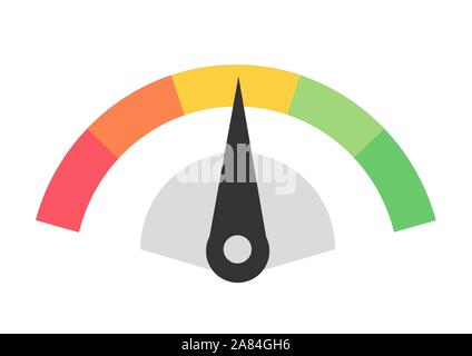 Speed concept on speedometer. Vector illustration EPS10 Stock Vector