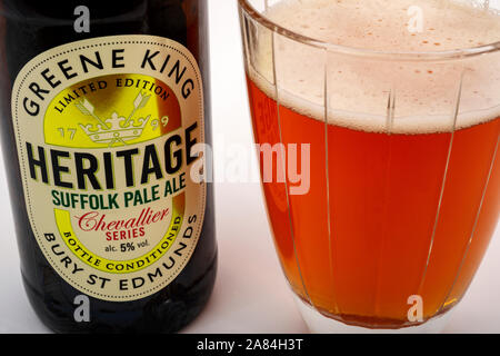 Greene King Heritage Suffolk Pale Ale Stock Photo