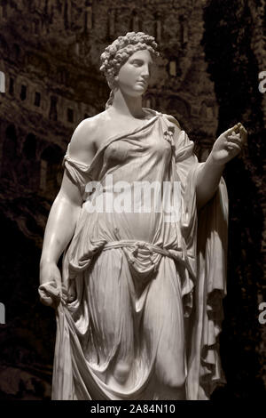 Statue of Flora, a Roman Goddess of flowers and of the season of spring ...