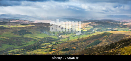 The Spine of Scotland - the A9 road in Scotland - major road running from the Falkirk council area in central Scotland to Scrabster Harbour, Thurso in Stock Photo