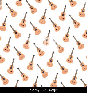 guitars musical instruments pattern background Stock Vector