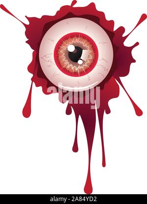 Eyeballs With Bloody Veins Stock Illustration - Download Image Now -  Eyeball, Halloween, Vector - iStock
