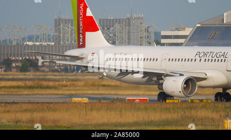 TAP Airbus before departure Stock Photo
