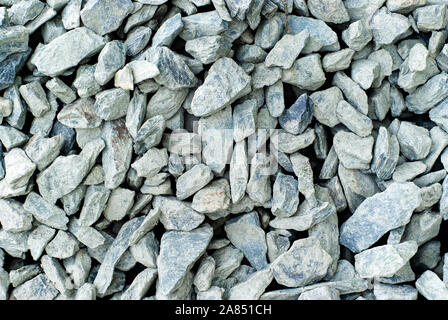 background, texture - gray limestone crushed stone closeup Stock Photo