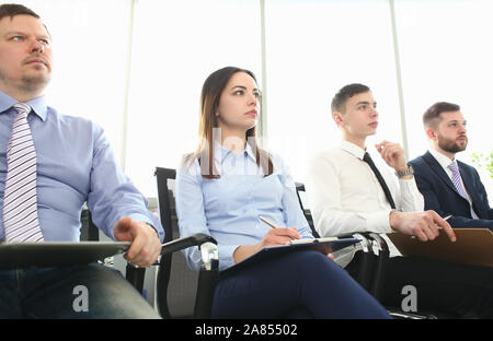 Biz colleagues in office Stock Photo