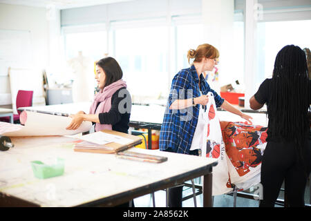 Female art students in art studio Stock Photo