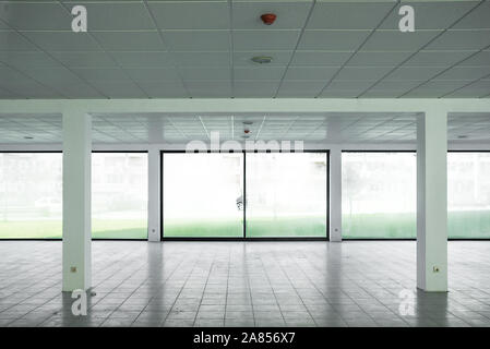empty indoor spaces transming loneliness and emptiness we experience in the urban  scene. Stock Photo